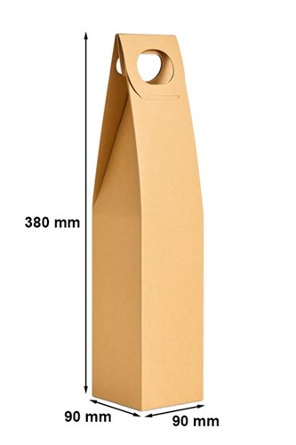 Kartonowe opakowanie na wino 90x90x380mm – ekologiczna tektura