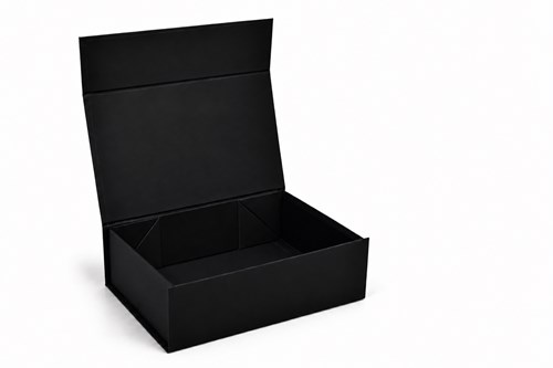 Czarne teksturowane pudełko magnetyczne 330x230x120 mm z klejem 3M