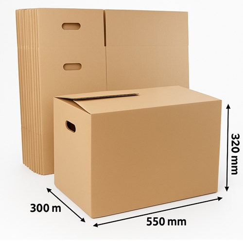 Karton do przeprowadzki 550x300x320mm Książkowy komplet 10st