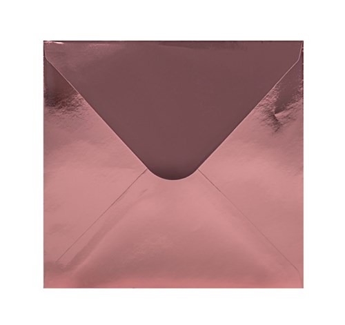 Koperty Kwadratowe ozdobne K4 Metaliczne różowe 120gsm