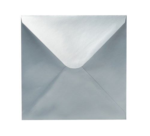 Koperty ozdobne kwadratowe K4, Matowe srebrne, 120gsm, 50szt