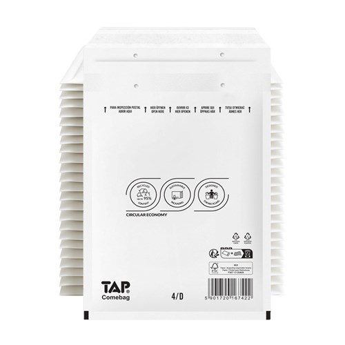 Koperty bąbelkowe TAP D14 - 100szt Białe