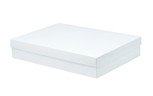 białe laminowane pudełko