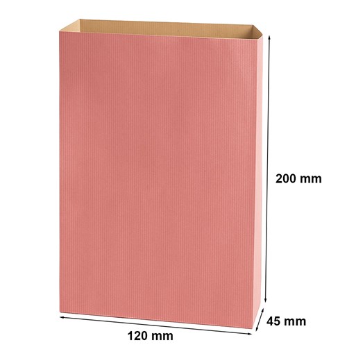 Torebka fałdowa Różowa KRAFT PINK 120x200+45mm