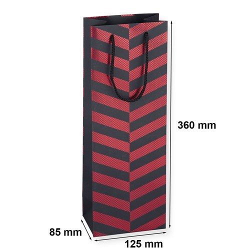Torebka na wino prezentowa 125x85x360mm K-421 PSB