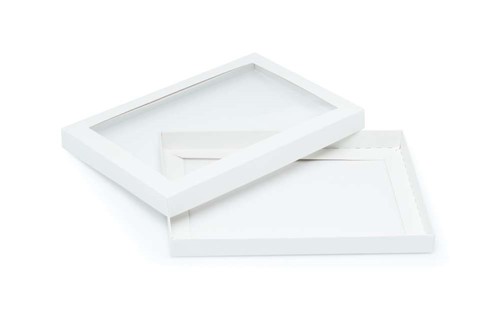 Pudełko ozdobne białe 220x150x20mm z oknem