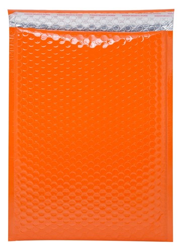 Koperta metaliczna bąbelkowa pomarańczowa 180x250 mm