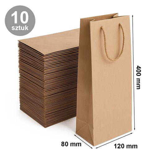 Torba Na Wino 120x80x400 Brązowa - Pakiet 10 szt