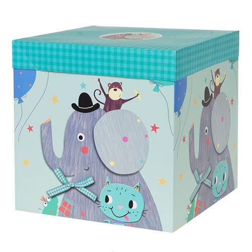 Pudełko z wiekiem z nadrukiem słonia
