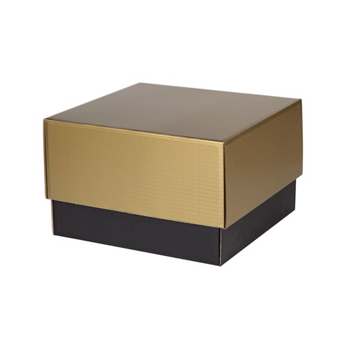 Pudełko ozdobne czarno-zł. z wiekiem 300x300x200mm