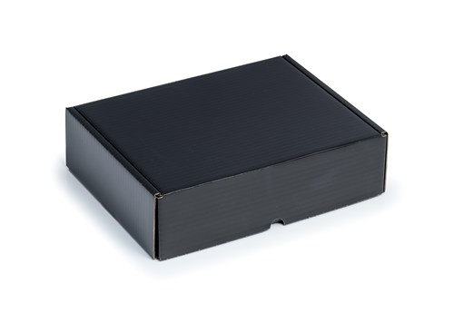 Pudełko ozdobne na prezent czarne 250x180x50mm skrytka A