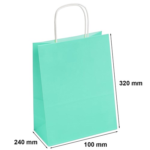 Torba Papierowa Pastelowa Zieleń