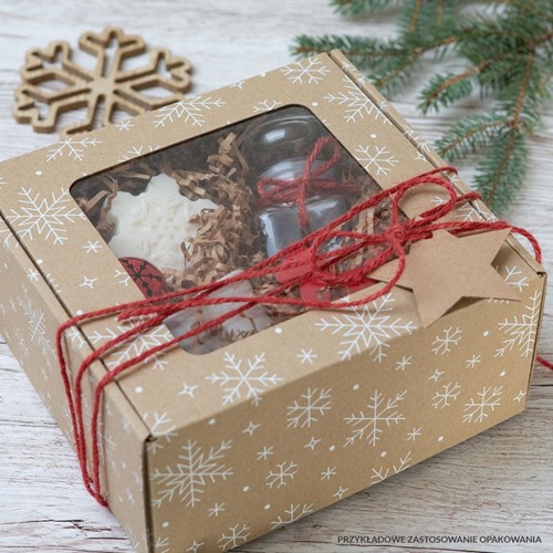 Karton świąteczny z okienkiem 200x200x100mm EKO Śnieżki F427