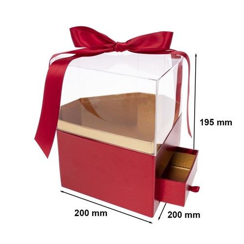 Pudełko na kwiaty Diament-XX-024-FB-red (1 szt)