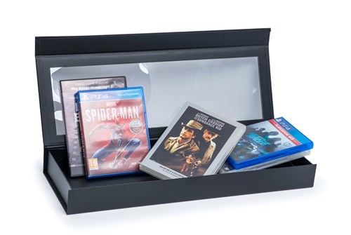 Pudełko Magnetyczne Czarne Z Okienkiem 500x180x53 mm F3 Prezentowe