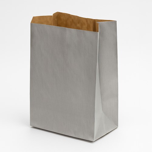 Torebka fałdowa srebrna KRAFT SILVER 160x270+80mm - 1 szt.