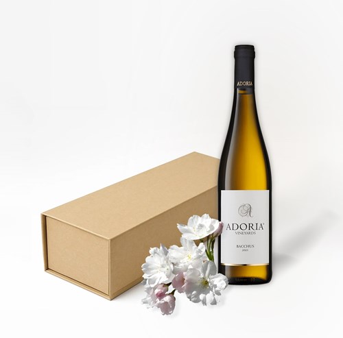 Pudełko na 1 wino KRAFT z magnesem 320x88x85mm
