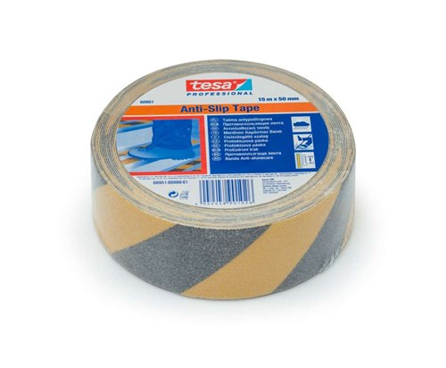 Taśma Antypoślizgowa 50mm/15m Żółto-Czarna TESA