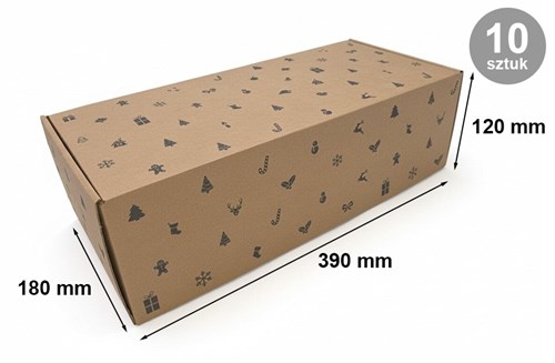 karton fasonowy 10 sztuk, karton świąteczny ikony, pudełka fasonowe święta, kartony kraft boże narodzenie, pudełka prezentowe