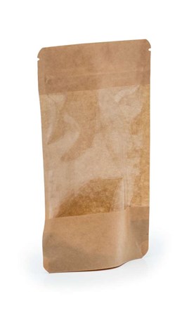 Doypack LIGHT KRAFT 1000ml Duże Okno - 25 sztuk