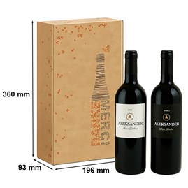 Karton prezentowy ozdobny 360x196x93mm Danke/Merci