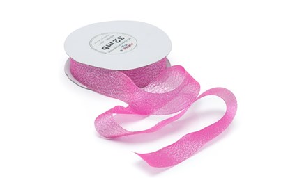 Wstążka brokatowa 25mm 32m WB7011 różowa