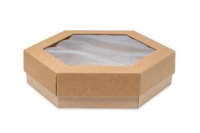 sześciokątne pudełko z oknem