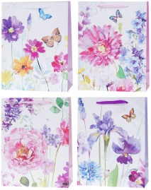 ozdobna torebka upominkowa w kwiaty