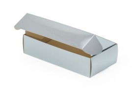 srebra pudełko prezentowe