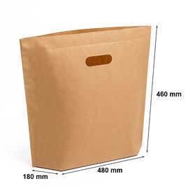 Papierowa torba cateringowa i pojemnik na jedzenie