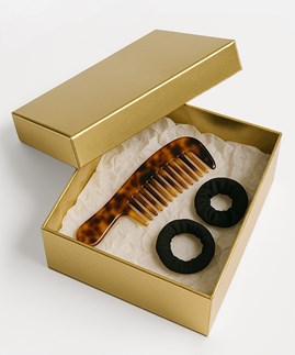 Złote pudełko laminowane