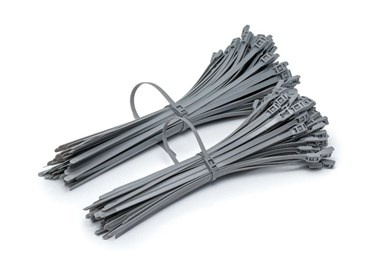 Opaska Zaciskowa z płaskim zamkiem 490/9,5mm Szara