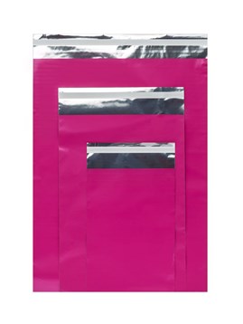 Woreczek metalizowany różowy