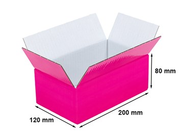 Karton Klapowy 200x120x80mm(zew)Różowy B400