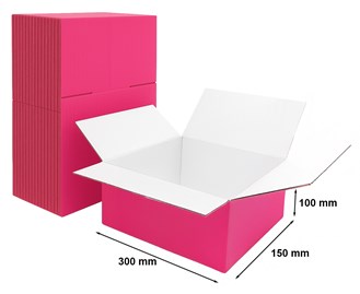 Pakiet - Karton Klapowy 300x150x100mm Róż. - 10szt
