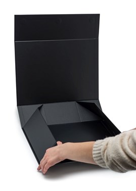 Pudełko magnetyczne 430x330x200mm Czarne na prezent magnes ozdobne A3