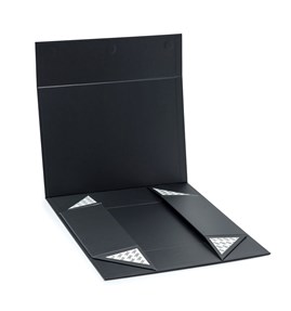 Pudełko Magnetyczne Czarne 350x250x100mm A4 Zamykane Na Magnes Ozdobne