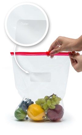 Woreczki z suwakiem do żywności Kuchcik 200x200mm, 16 sztuk