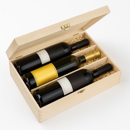 potrójna skrzynka na wino