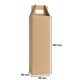 Pudełko karbowane  98x98x345mm / wino