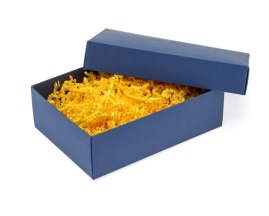 niebieskie opakowanie prezentowe