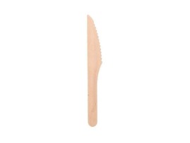 Noże drewniane jednorazowe 16 cm, 100 sztuk