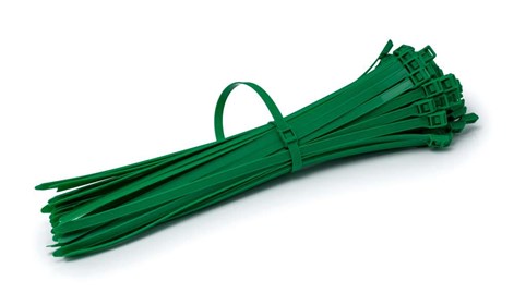 Opaska Zaciskowa - zamek płaski - 400/10mm Zielona
