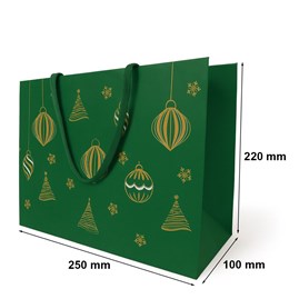 torba papierowa, torba prezentowa, torba kraft, torba świąteczna, torba zielona