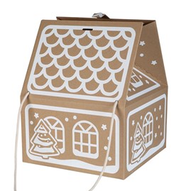 Pudełko świąteczne Domek 300x300x350mm (wym. zewn.) +sznurek