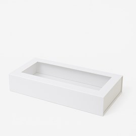 Pudełko Magnetyczne Białe Z Okienkiem 345x150x55 mm (zew) F2