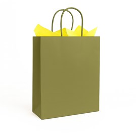 Torebka papierowa khaki 180x80x225 mm z uchwytem skręcanym – naturalna i stylowa