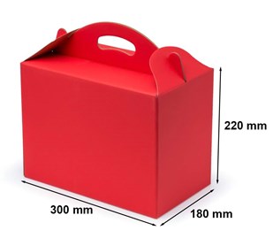 Pudełko z uchwytem F217 300x180x220mm czerwone