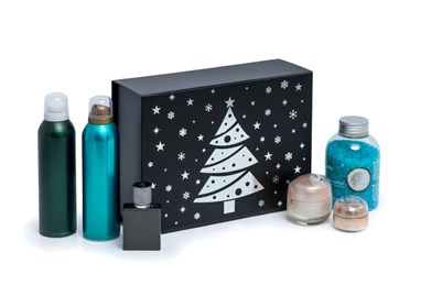 Pudełko Magnetyczne Świąteczne Czarne 280x210x95mm(zew) Na Prezent