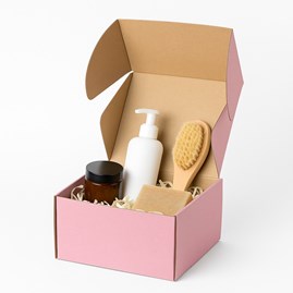 Karton Wykrojnikowy 125x115x105mm (zewn) Różowy - Pudełko prezentowe